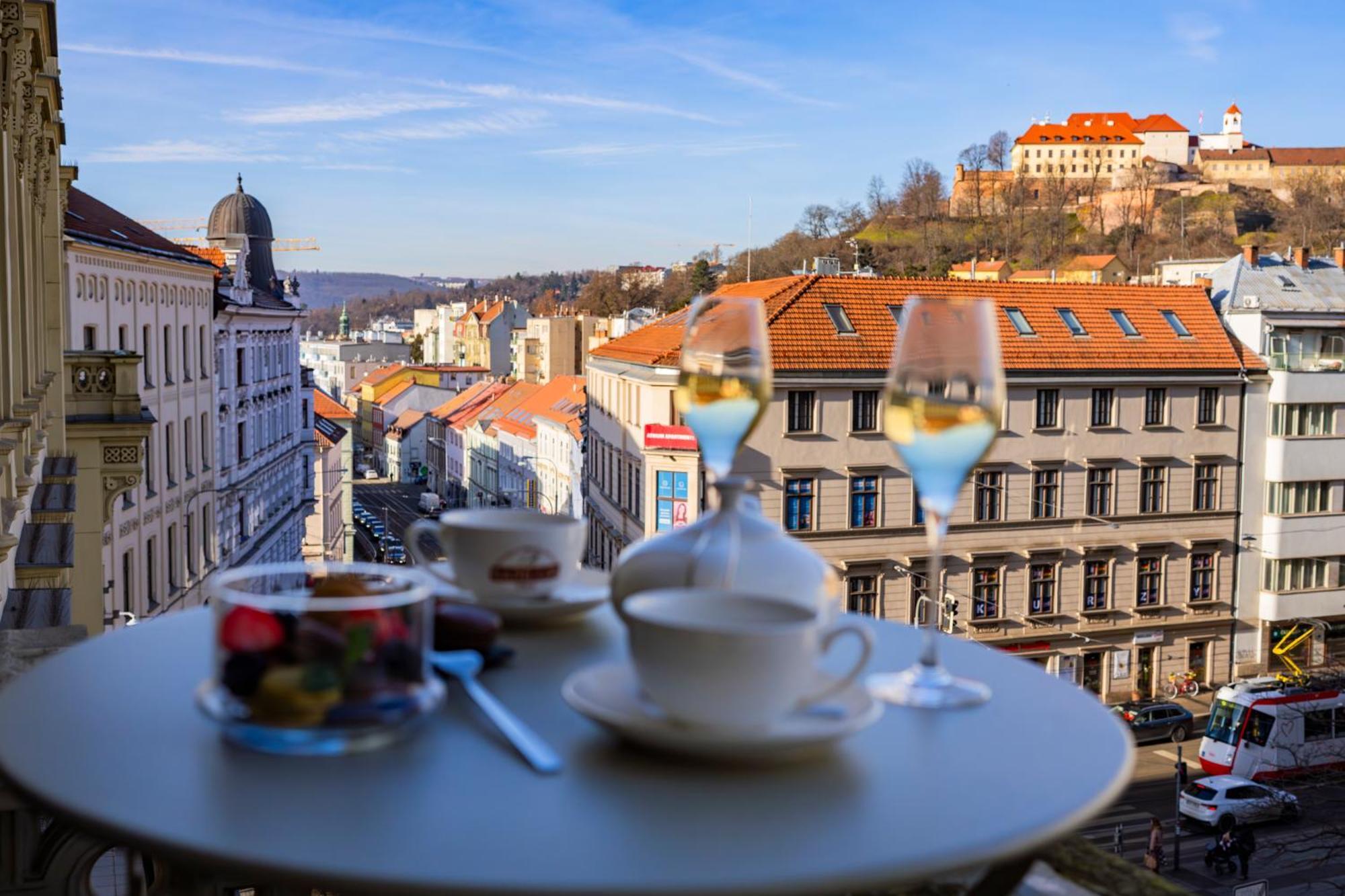 Grand Palace Brno Bilik gambar A typical view from a balcony